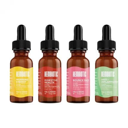Hembiotic 1000mg Broad-Spectrum Functional CBD Oil - 15ml