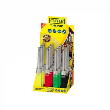 Clipper Tube+ Open Display Mixed Colours Lighters - TUB1S000UK